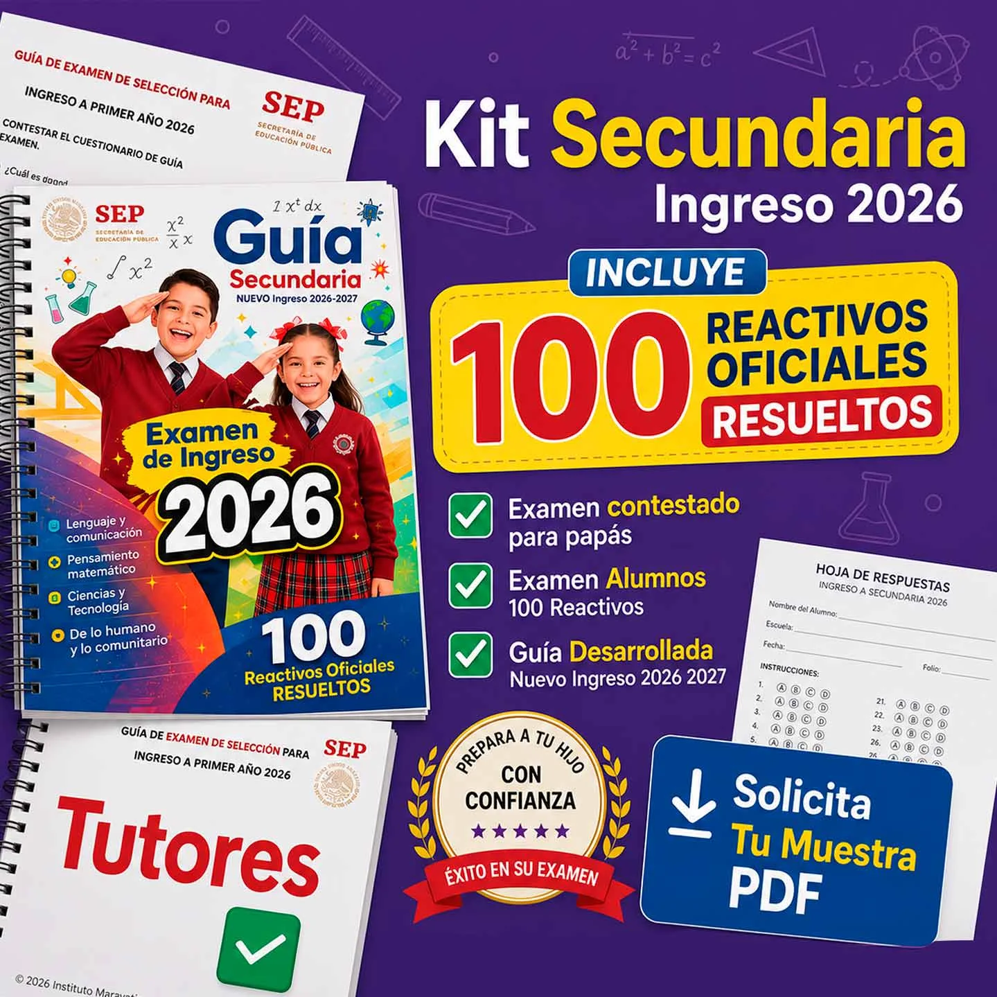 📚Kit Secundaria 2027 – Examen + Guía y Simulador de Ingreso | PDF